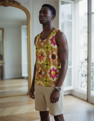 Amber Haze Kaleido Tank Top Men's Tank Top — Dripper