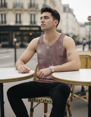 Dusty Rose Nebula Tank Top Men's Tank Top — Dripper