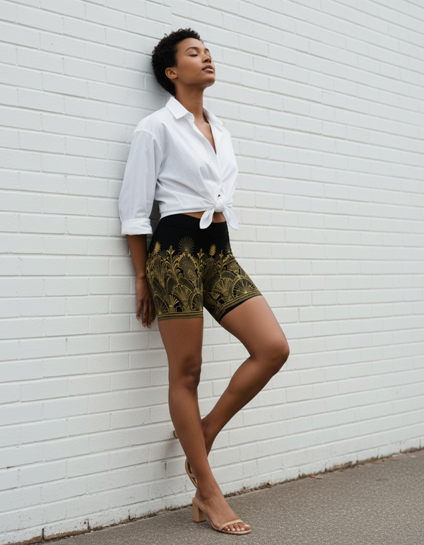 Gilded Deco women's short shorts