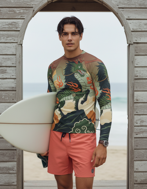 Jelly Mint Sora Rash Guard Men's Rashguard — Dripper