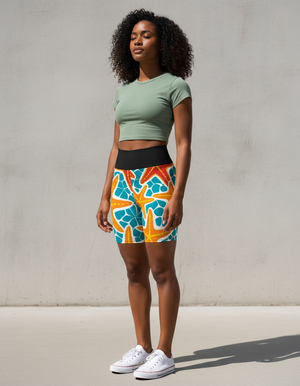Celeste Yoga Shorts Yoga Shorts — Dripper