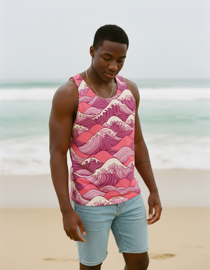 Men's Hot Pink Nami men's tank tops