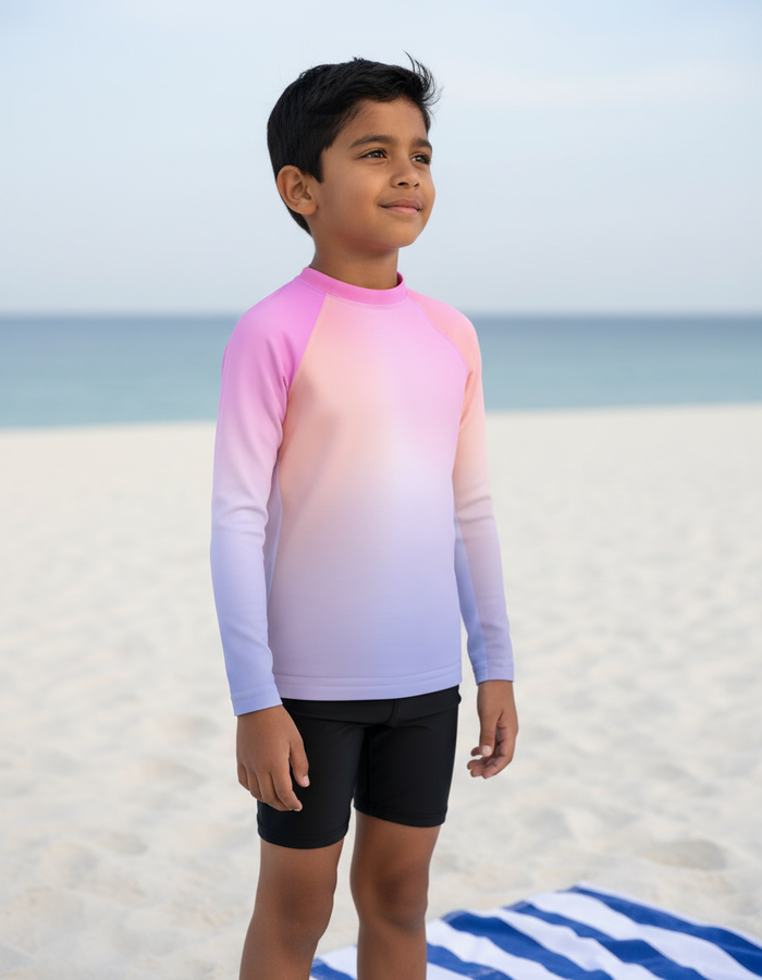 Rashguard — Kids Burnished Lilac Prism