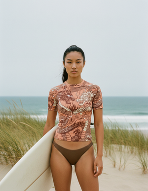 Coral Ember Rash Guard Men's Rashguard — Lolekai