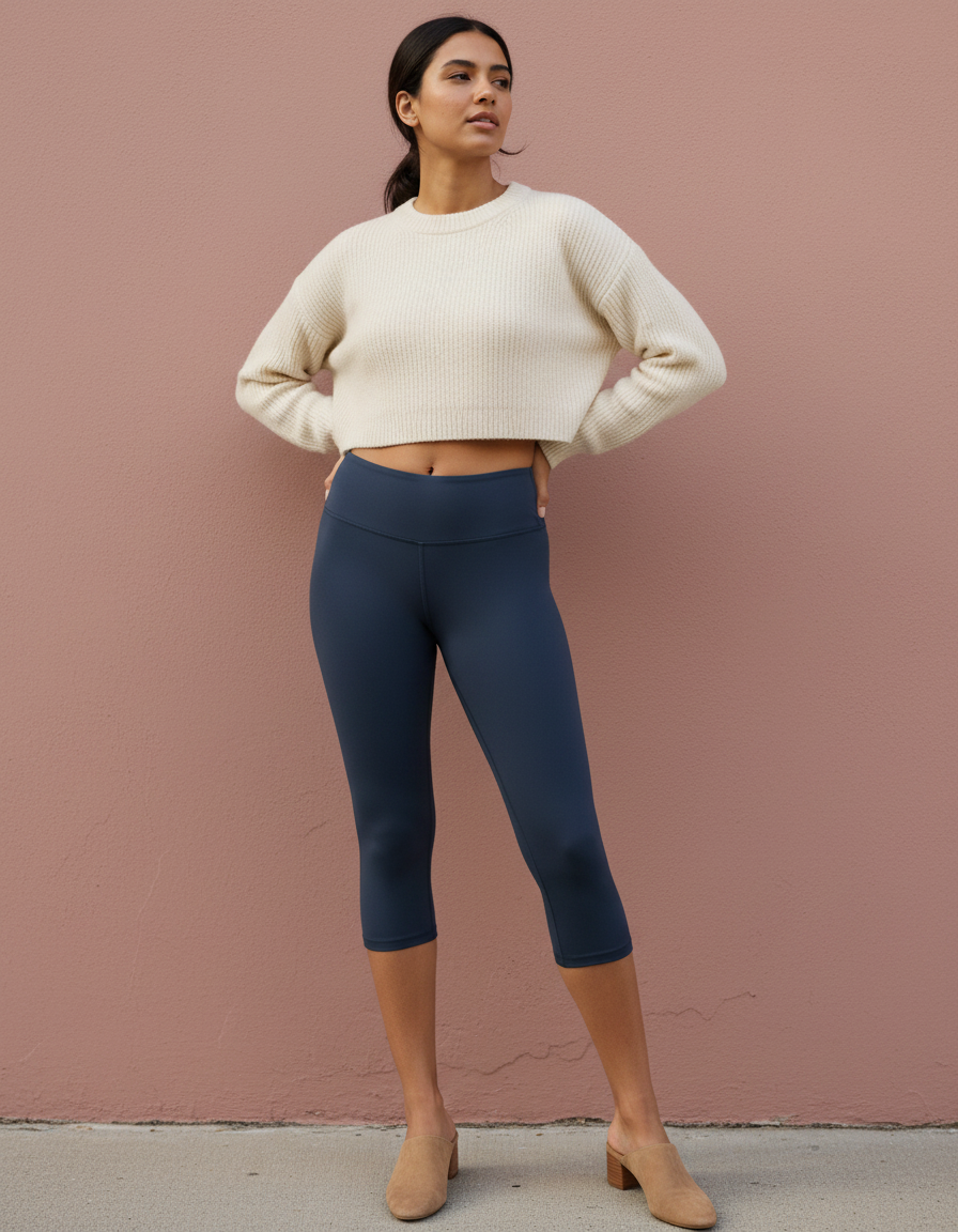 Capri Leggings in Hale Navy