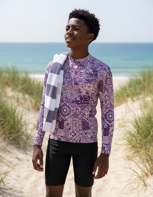 Youth Burnished Lilac Riad youth rashguards
