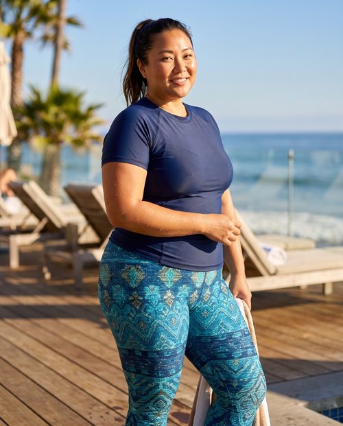 Neon Aqua Serenade Leggings