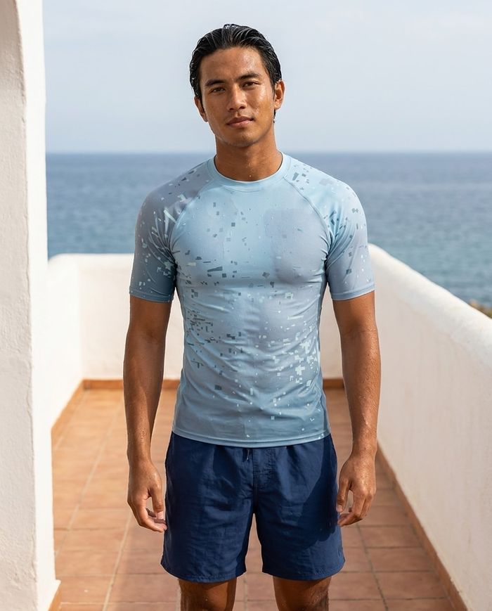 Rashguard — Men's Blue Aura Surge