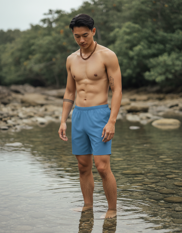 Men's Swim Trunks in Steel
