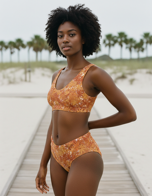 Tea Rose Kumo High-Waisted Bikini High-Waisted Bikini — Dripper