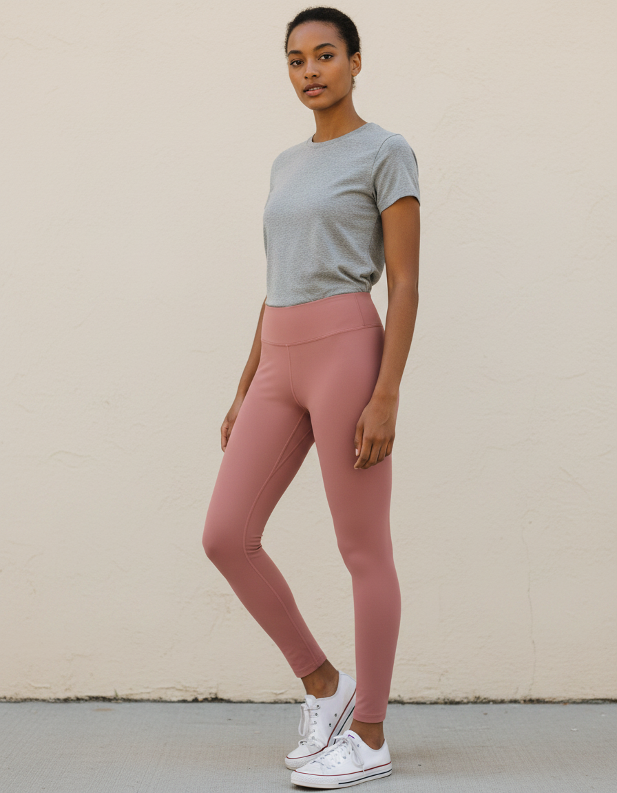 Full-Length Leggings in Tea Rose