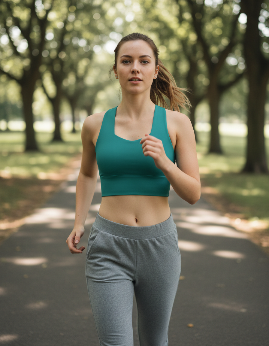 Longline Sports Bra in Transformative Teal