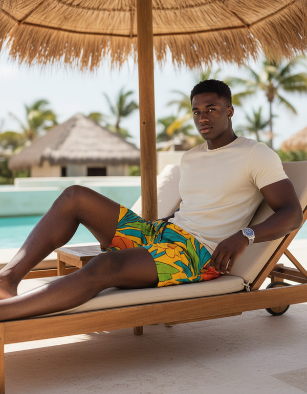 Men's Swim Trunks in Amaryllis