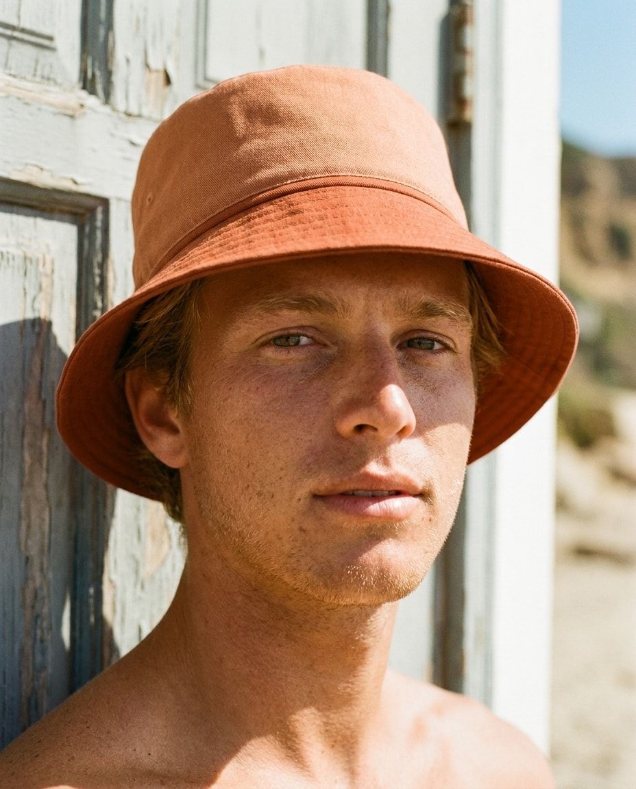 Burnt Sienna Steel & Cloud bucket hats