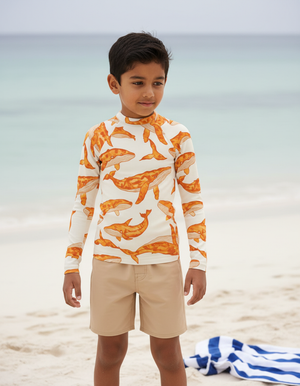 Kids Citrus Orange Breeze kids rashguards