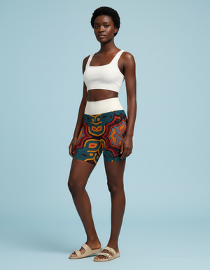 Kaleido Yoga Shorts Yoga Shorts — Dripper