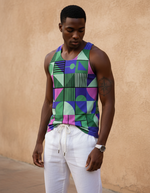 Men's Runway Emerald Futurist men's tank tops
