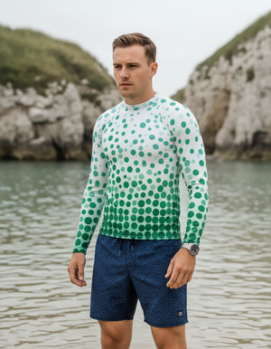 Men's Jelly Mint Pixel men's short-sleeve rashguards