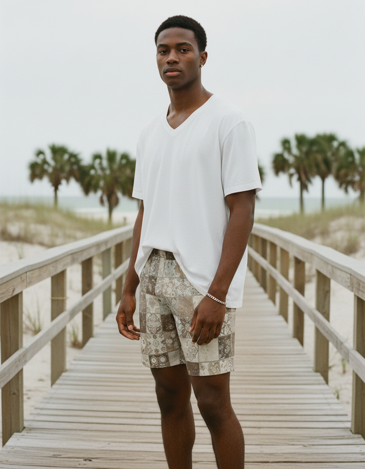 Men's Mosaic Tile Swim Trunks