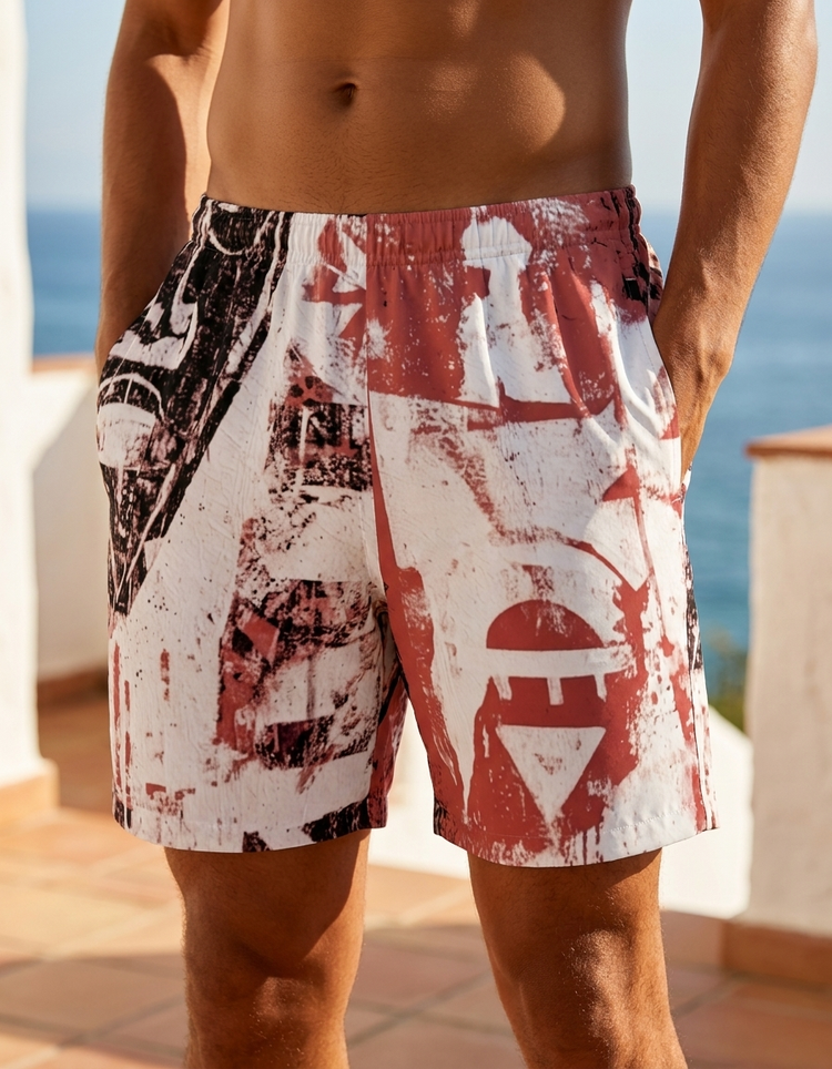 Tea Rose Dusk men's swim trunks