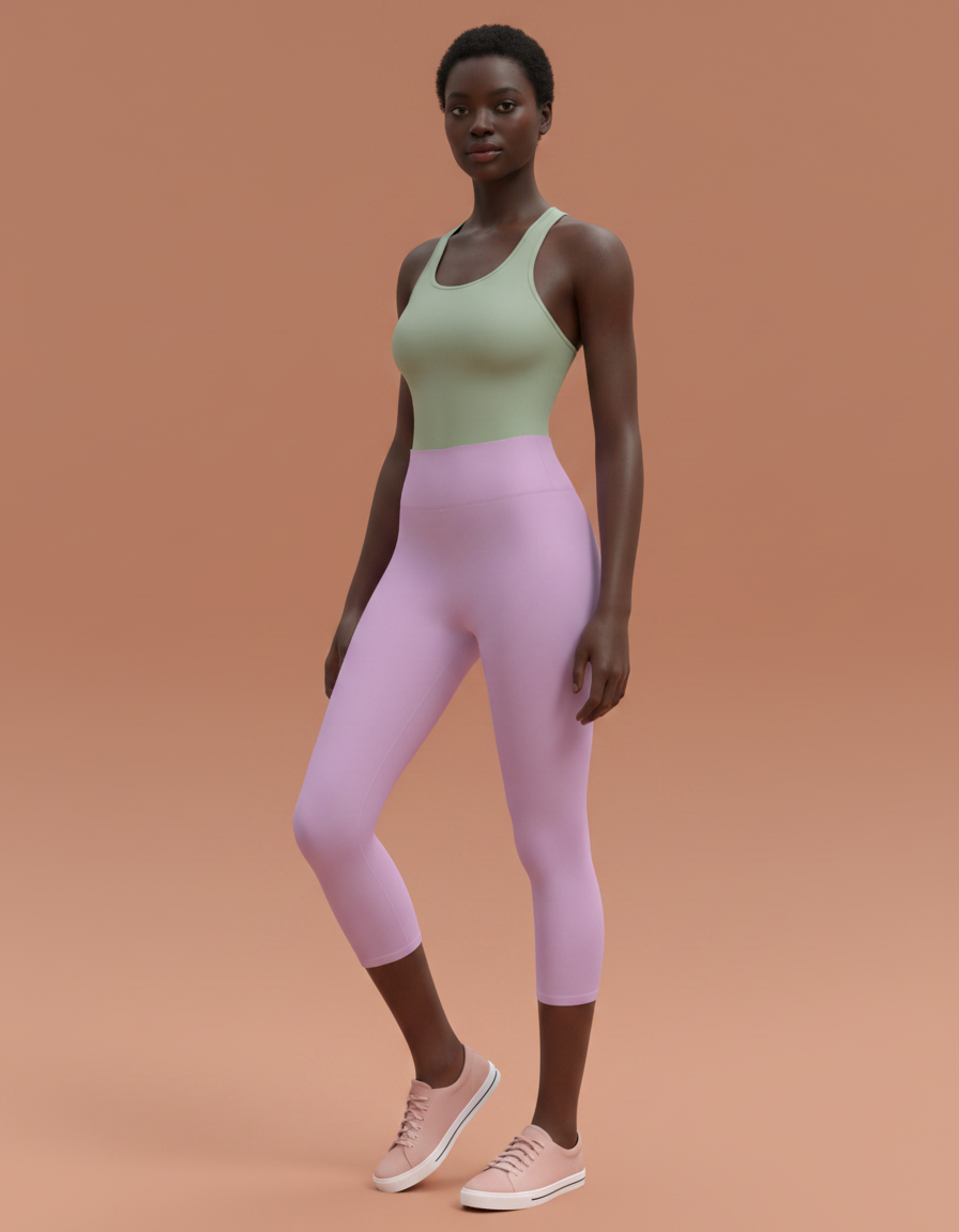 Capri-Yoga Leggings in Lilac