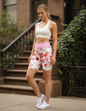 Blossom Yoga Shorts Yoga Shorts — Dripper