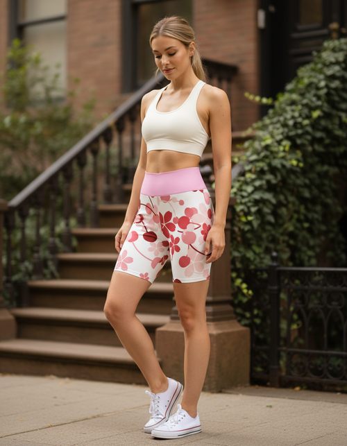 Blossom Yoga Shorts Yoga Shorts — Dripper