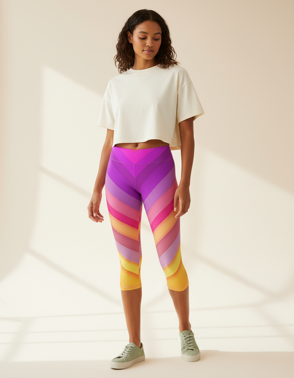 Chevron Collection Capri Leggings capri leggings
