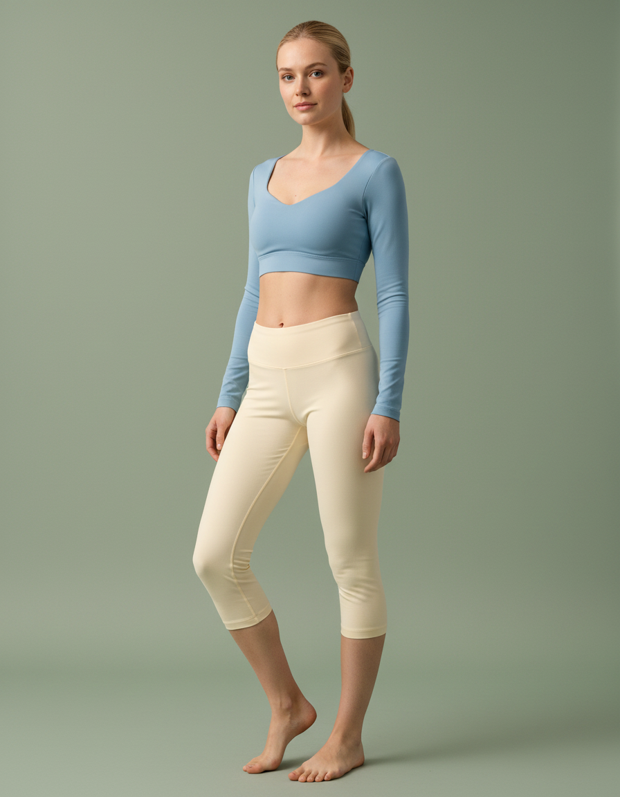 Capri Leggings in Papaya Whip