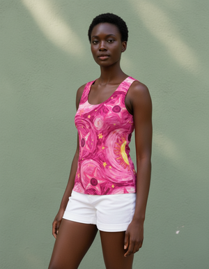 Hot Pink Nocturne Tank Top Women's Tank Top — Dripper