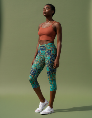 Crescent capri leggings