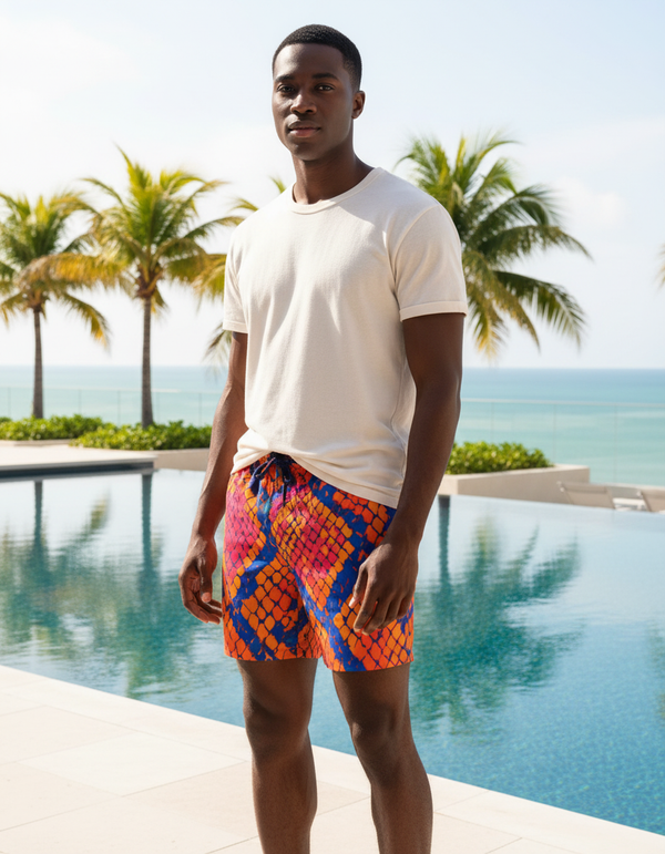 Men's Swim Trunks in Cobra