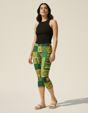 Runway Emerald Ubuntu Leggings Capri Leggings — Dripper