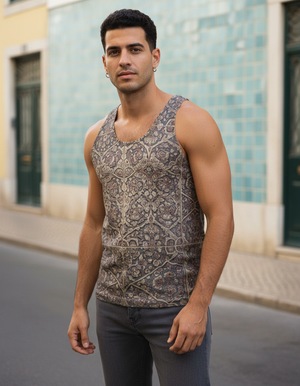 Men's White Onyx Bazaar men's tank tops