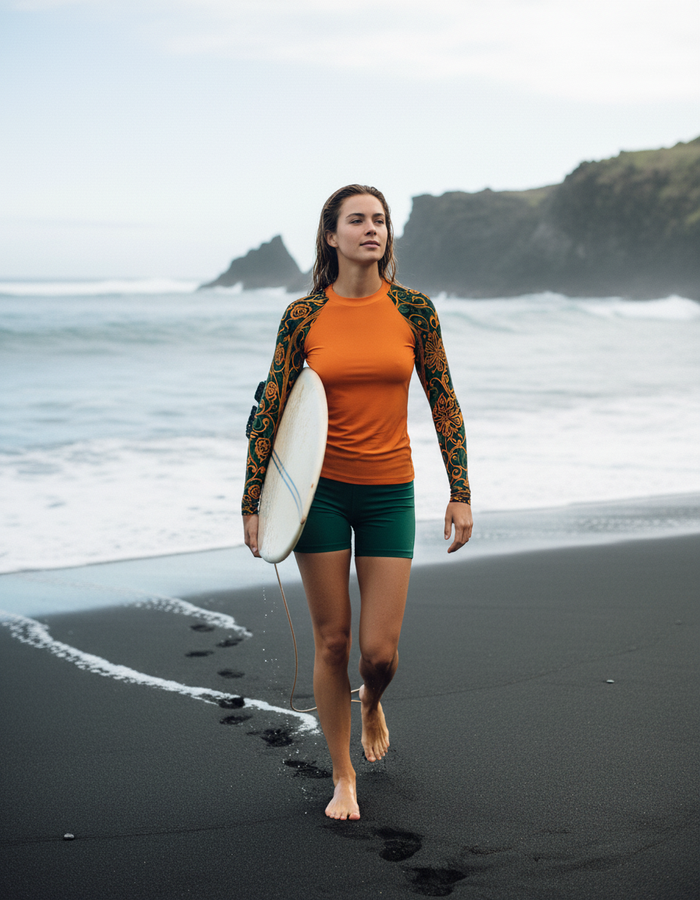 Rashguard — Women's Citrus Orange Tana