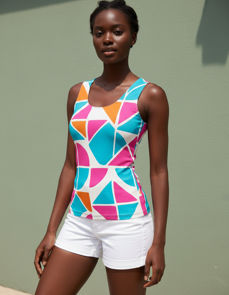 Fluid Motion Kaleidoscope Tank Top