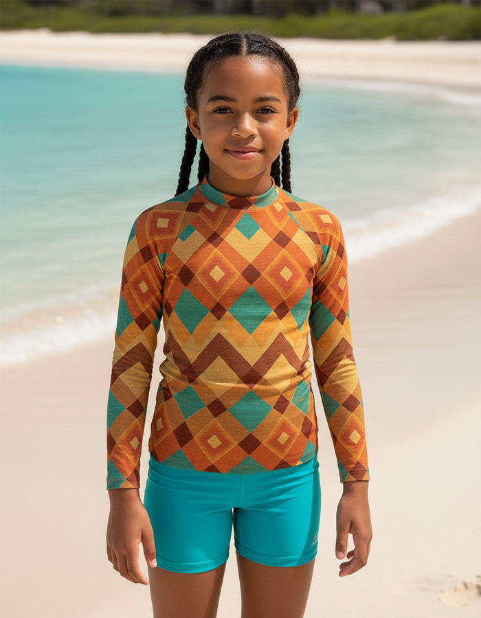 Rashguard — Youth Citrus Orange Horizon