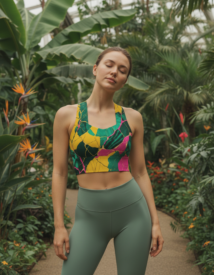 Fiery Rhythm Sizzle Longline Sports Bra