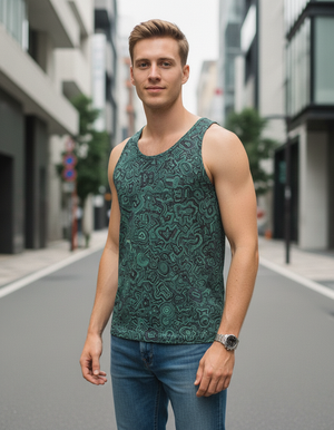 Men's Transformative Teal Zephyr tank tops
