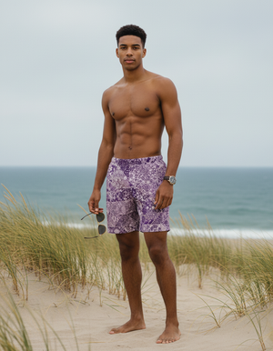 Burnished Lilac Riad men's swim trunks