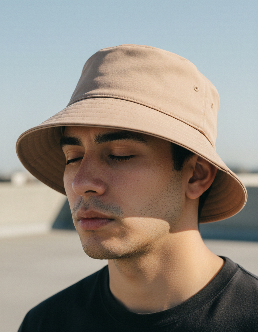 Bucket hat in Latte