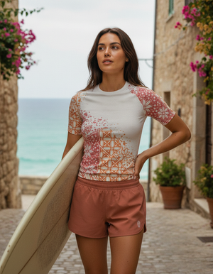 Sunset Multi Aksara Rash Guard bikini — Lolekai