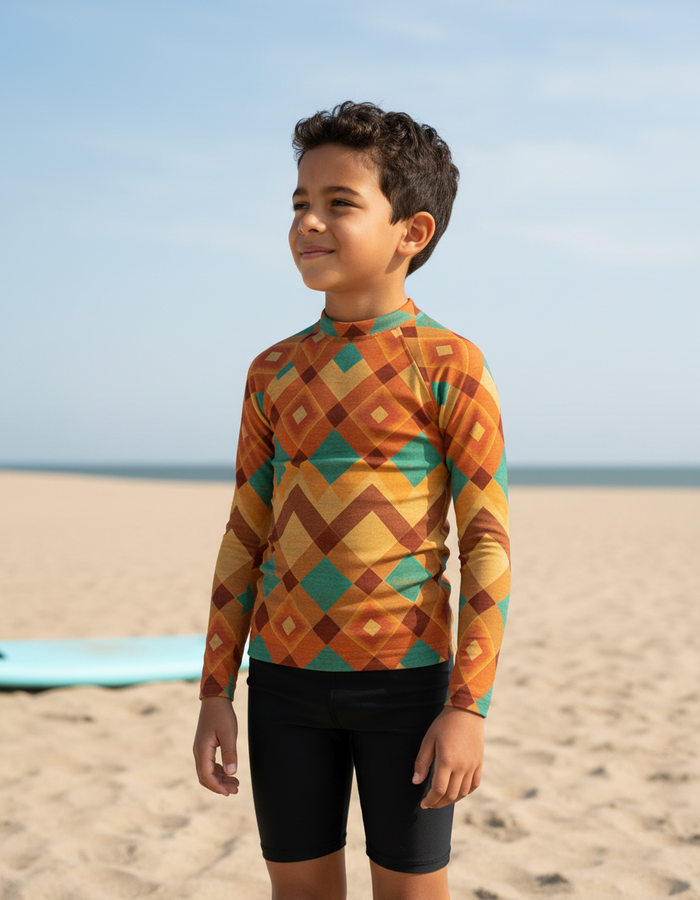 Rashguard — Kids Citrus Orange Horizon