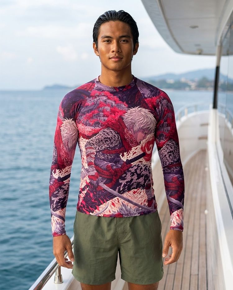 Men's Electric Fuchsia Senjin men's short-sleeve rashguards