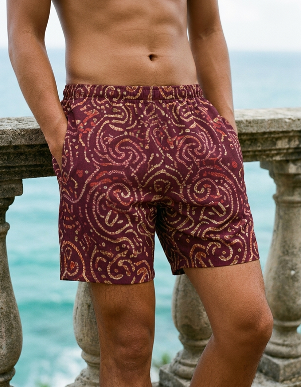 Men's Swim Trunks in Amber Haze Mirage