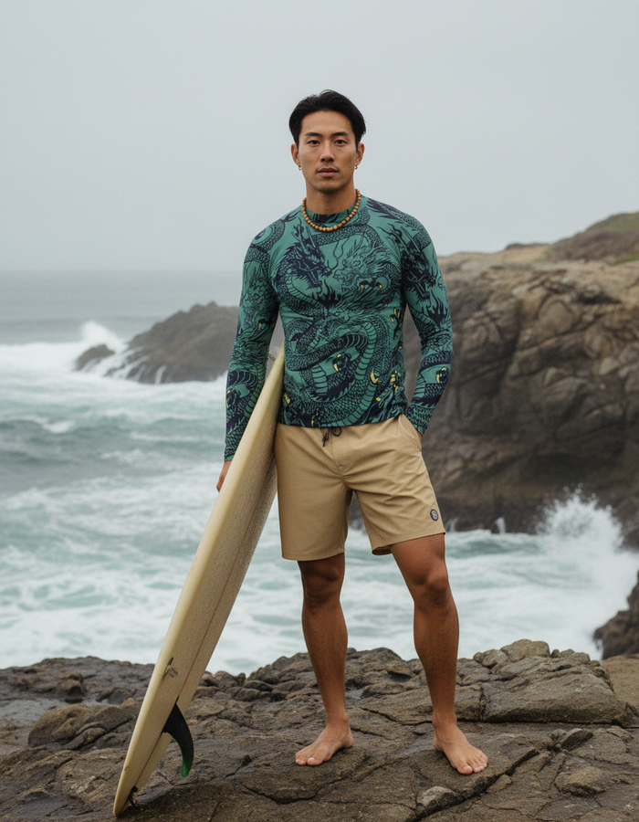 Rashguard — Men's Transformative Teal Ember