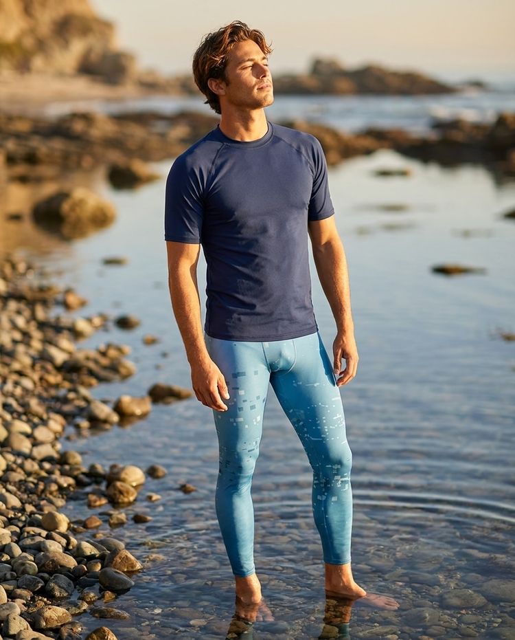 Men's Blue Aura Blaze Leggings