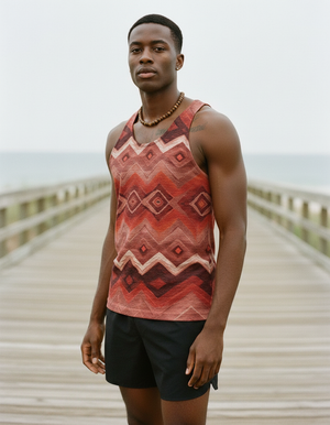 Men's Fiery Red Andes tank tops