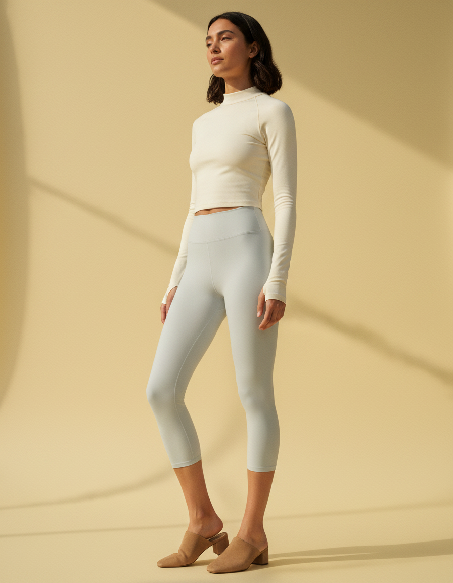 Capri-Yoga Leggings in Cloud
