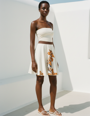 Silk Bloom Skater Skirts skater skirt